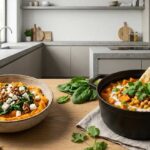 Zoete-aardappel stamppot met spinazie