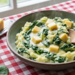 stamppot van rauwe spinazie met kaas