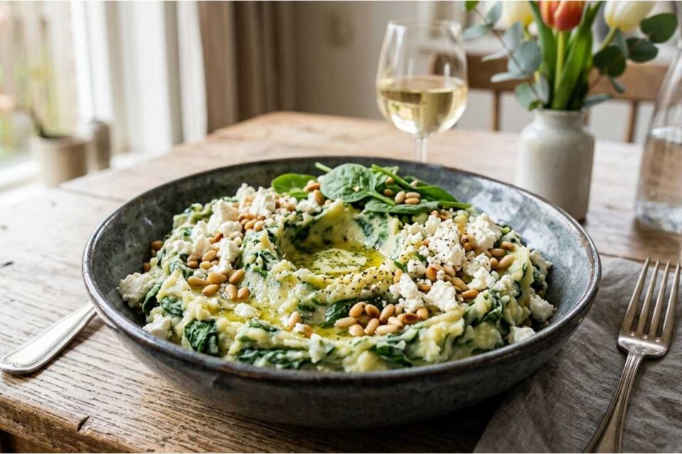 spinaziestamppot met feta